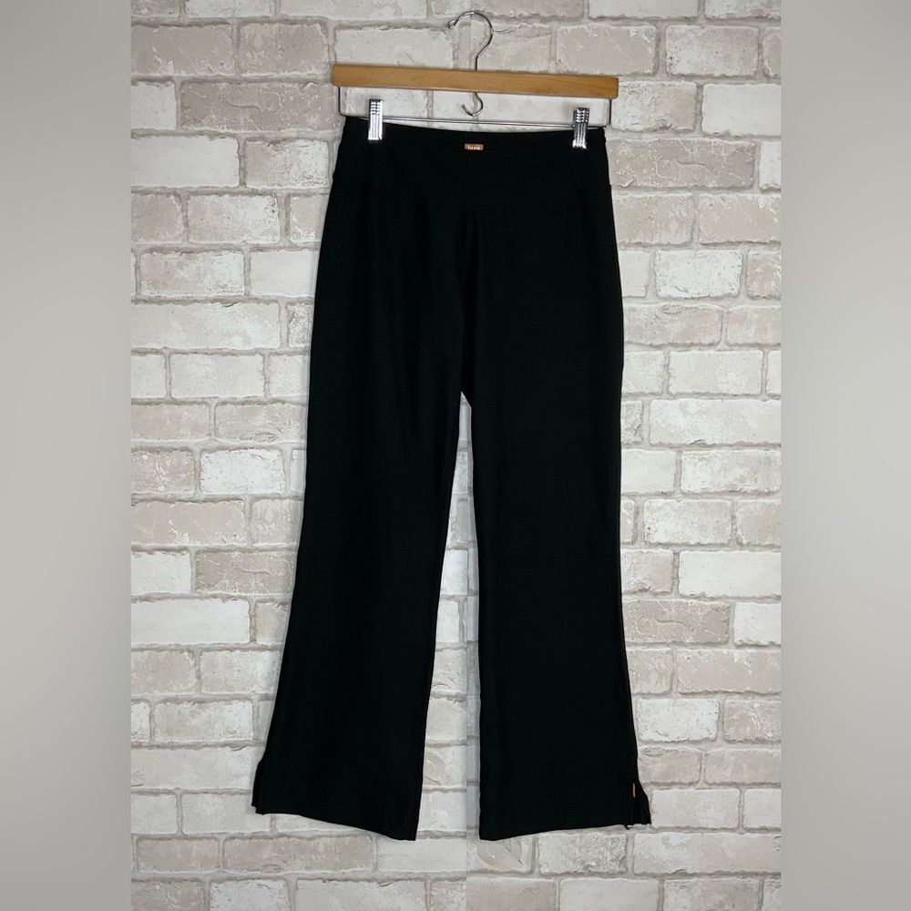 Lucy Black Flared Side Slit Leggings Size XS